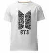 Мужская премиум футболка BTS візерунок Белый фото