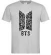 Мужская футболка BTS візерунок Серый фото