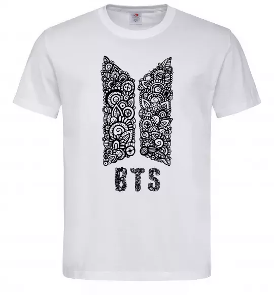 Мужская футболка BTS візерунок Белый фото