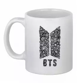 Чашка керамическая BTS візерунок Белый фото