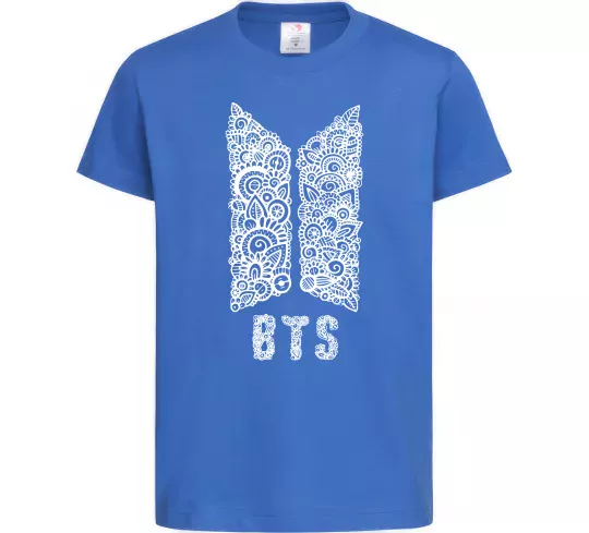 Детская футболка BTS візерунок Ярко-синий фото