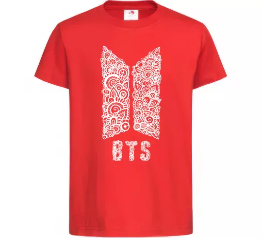 Детская футболка BTS візерунок Красный фото