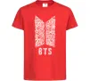 Детская футболка BTS візерунок Красный фото
