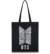 Эко-сумка BTS візерунок Черный фото