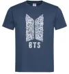 Мужская футболка BTS візерунок Темно-синий фото