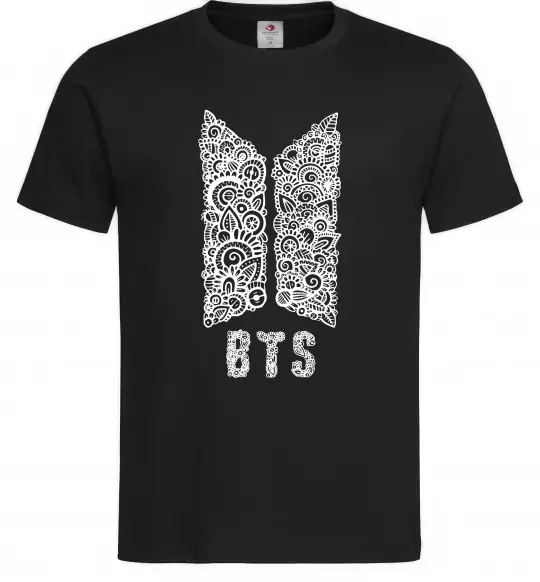 Мужская футболка BTS візерунок Черный фото