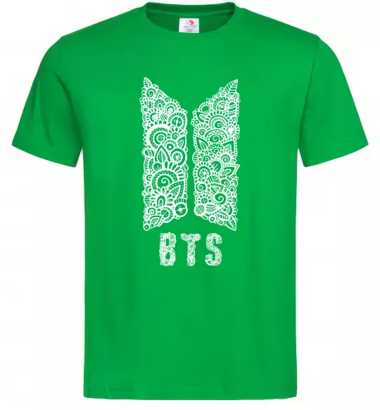 Мужская футболка BTS візерунок Зеленый фото