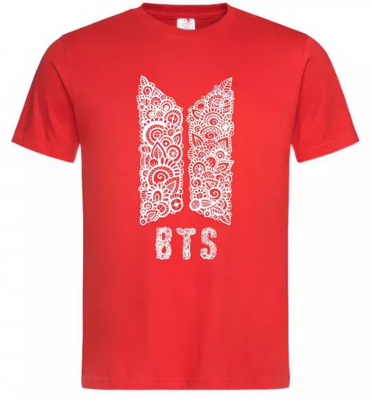 Мужская футболка BTS візерунок Красный фото