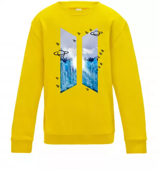 Дитячий світшот BTS малюнок Сонячно жовтий фото