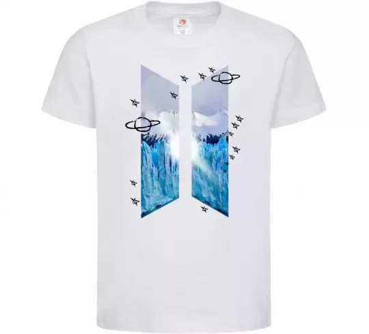 Детская футболка BTS малюнок Белый фото