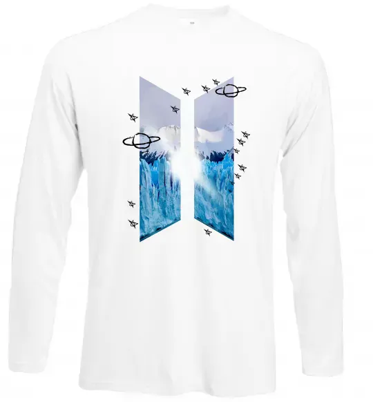 Лонгслів BTS малюнок Білий фото