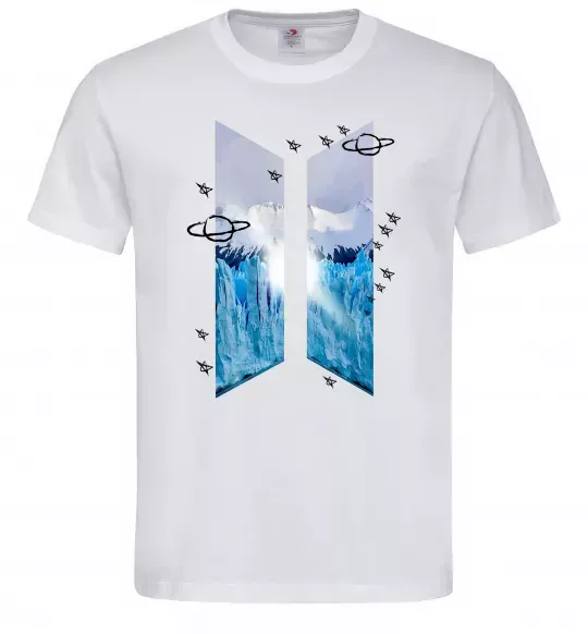 Мужская футболка BTS малюнок Белый фото