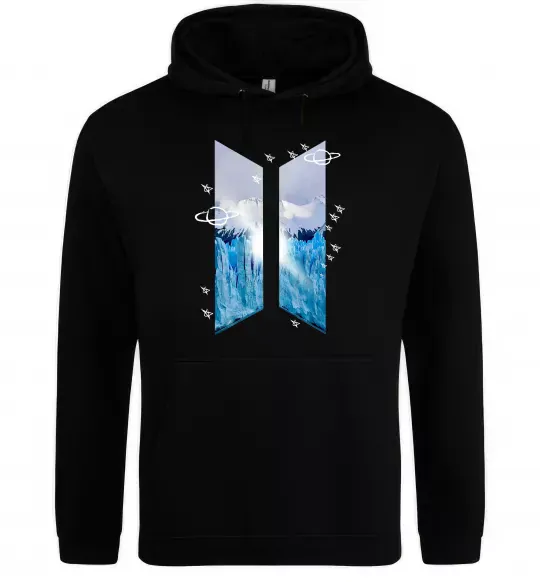 Женская толстовка (худи) BTS малюнок Черный фото