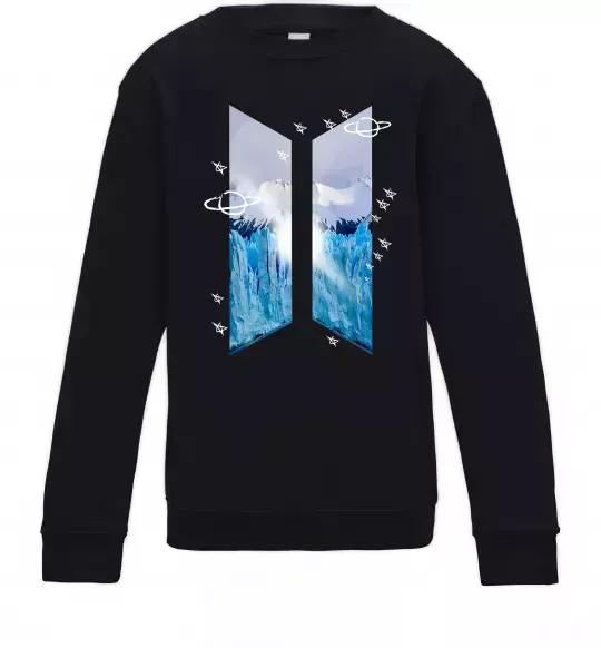 Дитячий світшот BTS малюнок Чорний фото