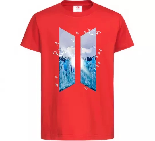 Детская футболка BTS малюнок Красный фото