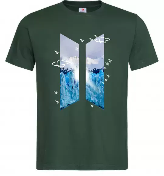 Мужская футболка BTS малюнок Темно-зеленый фото