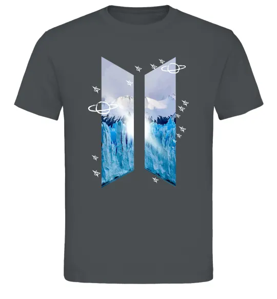 Мужская футболка BTS малюнок Графит фото