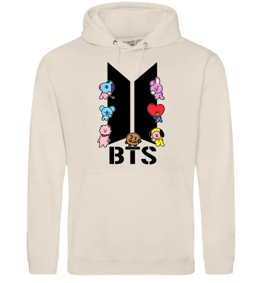 Женская толстовка (худи) BTS logo з намальованими тваринками Таш фото