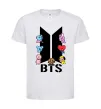 Детская футболка BTS logo з намальованими тваринками Белый фото