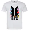 Мужская футболка BTS logo з намальованими тваринками Белый фото