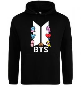 Женская толстовка (худи) BTS logo з намальованими тваринками
