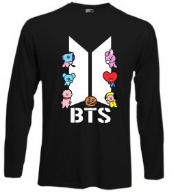 Лонгслів BTS logo з намальованими тваринками