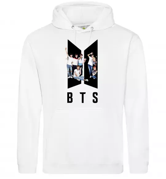 Чоловіча толстовка (худі) Фото BTS Білий фото