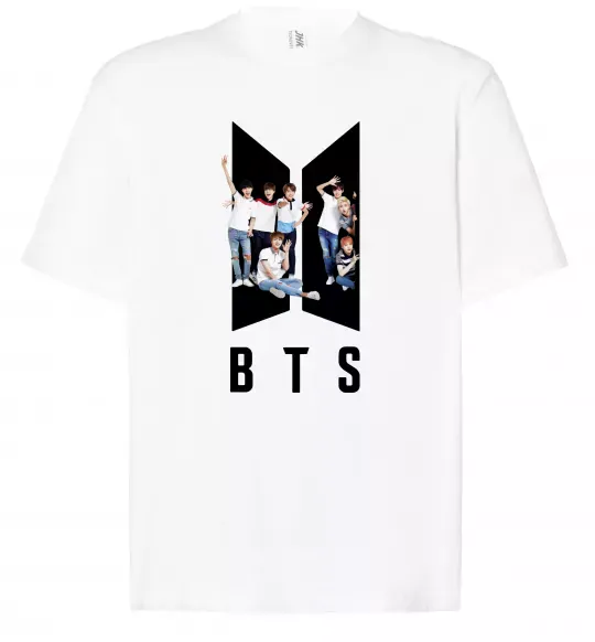 Футболка Оверсайз Фото BTS Білий фото