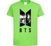 Дитяча футболка Фото BTS Лаймовий фото