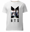 Мужская премиум футболка Фото BTS Белый фото