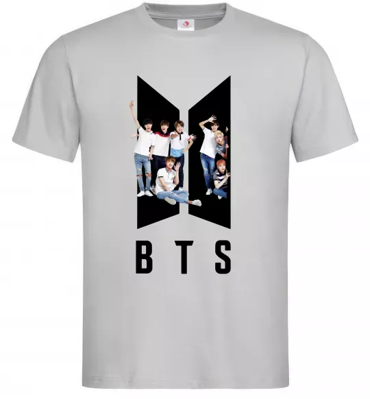 Мужская футболка Фото BTS Серый фото