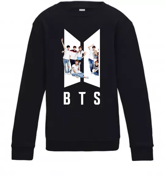 Детский Свитшот Фото BTS Черный фото