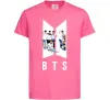 Дитяча футболка Фото BTS Яскраво-рожевий фото