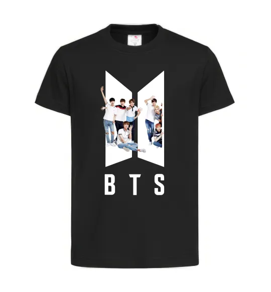 Дитяча футболка Фото BTS Чорний фото