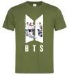 Мужская футболка Фото BTS Оливковый фото
