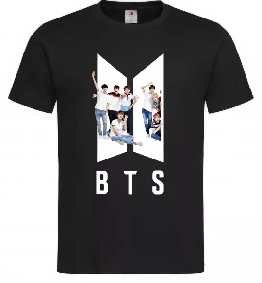 Мужская футболка Фото BTS Черный фото