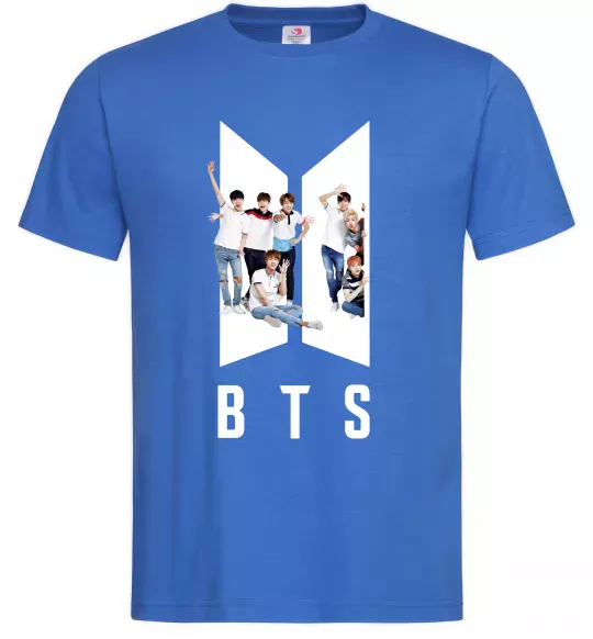 Мужская футболка Фото BTS Ярко-синий фото