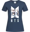 Жіноча футболка Фото BTS Темно-синій фото