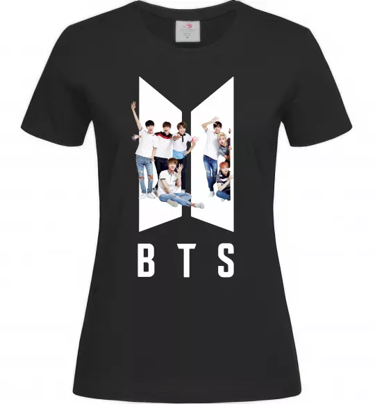 Жіноча футболка Фото BTS Чорний фото