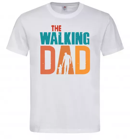 Чоловіча футболка The walking dad, колір - білий, розмір - М Білий фото