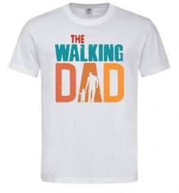 Мужская футболка The walking dad, колір - білий, розмір - М