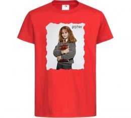 Детская футболка Герміона Грейнджер, колір - червоний, розмір 5-6 років