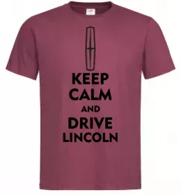 Чоловіча футболка Drive Lincoln, колір - бордовий, розмір - XL Бордовий фото