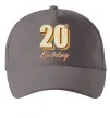 Кепка 20th Birthday Серый фото