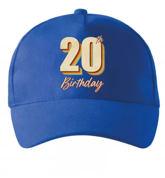 Кепка 20th Birthday Ярко-синий фото