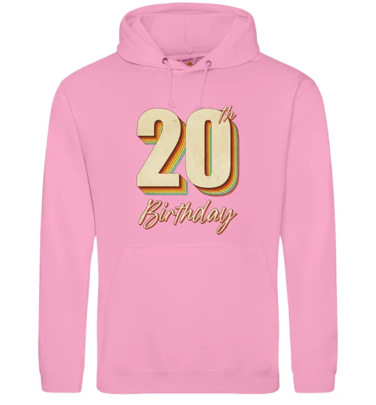 Мужская толстовка (худи) 20th Birthday Розовый фото