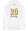 Мужская толстовка (худи) 20th Birthday Белый фото