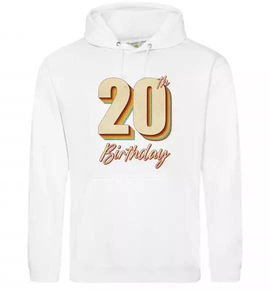 Женская толстовка (худи) 20th Birthday Белый фото