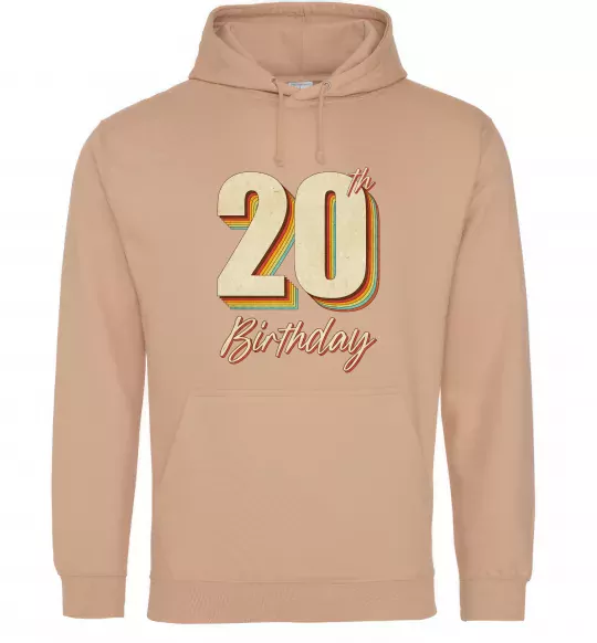Женская толстовка (худи) 20th Birthday Песочный фото