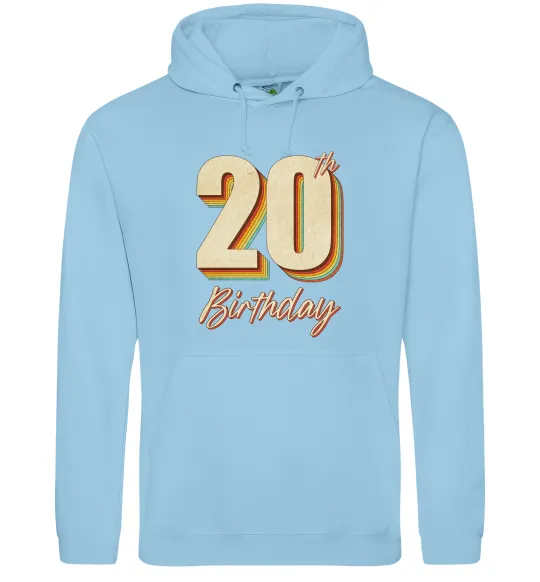 Женская толстовка (худи) 20th Birthday Голубой фото